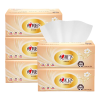 心相印心相印纸巾抽纸整箱大包家用实惠装卫生纸抽家庭餐巾纸抽纸包 3层 110抽*5包