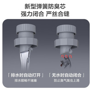 九牧（JOMOO）弹跳式翻版式面盆下水器下水管下水套装厨卫配件洗手池浴室柜排水 弹簧芯防臭下水管9B621