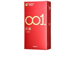 杰士邦避孕套超薄001隐形裸入套超柔润12只聚氨酯女性润滑快潮 55W 标准