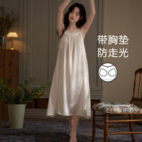思莉太太 SLEEP TIGHT 冰丝睡裙女夏季2025新款性感吊带高端国风带胸垫睡衣夏天连衣裙子 QH3300