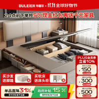 布雷尔 新款真皮床现代简约小户型主卧可调节双人床储物床家用床 1.5经典版