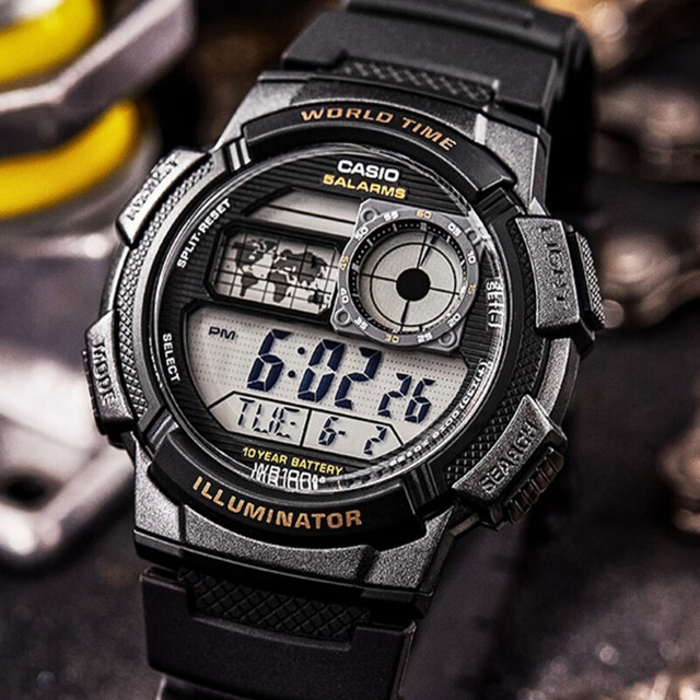 CASIO 卡西欧 Regular普通系列 43.7毫米电子腕表 AE-1000W-1AVDF