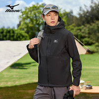 Mizuno 美津浓 户外软壳男夹克外套连帽透气防风防泼水情侣