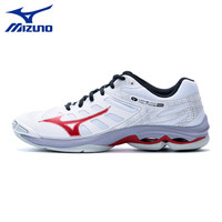 Mizuno 美津浓 WAVE VOLTAGE 2代专业排球鞋男女轻量灵活快速透气室内外运动鞋 白红黑