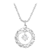 周大生 织梦星网项链S925银吊坠套链