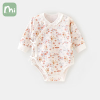 米爱熊包屁衣新生婴儿男女宝宝纯棉衣服52码新生儿连体衣春秋款长袖哈衣 花镜奇缘 66