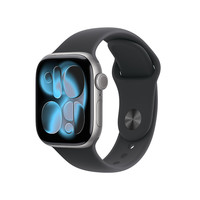 苹果 Apple Watch Series 11 智能手表 GPS版 42mm 深空灰色 铝金属 黑色运动型表带 S/M