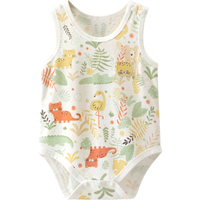 乖奇熊婴儿包屁衣夏季男女宝宝三角无袖薄款连体衣无骨竹纤维衣服