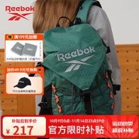 移动端、京东百亿补贴：Reebok 锐步 户外休闲运动耐磨防刮防泼水轻量化登山包双肩包款背包墨绿色