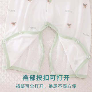 小三月婴儿连体衣夏薄款59码连体衣夏短袖短裤连身衣开裆连体爬服春秋款 D196蓝小熊头 （后背镂空） 59cm 9斤内