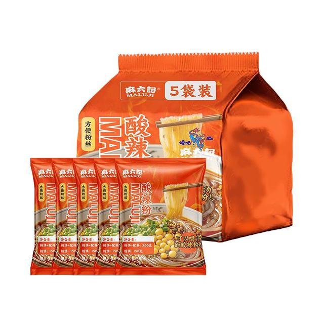 麻六记 袋装酸辣粉5连包266g*5方便速食早餐夜宵方便面零食