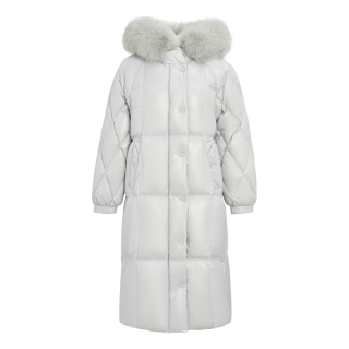 今日必买：雪中飞 237g高充绒 600蓬松+ 长款羽绒服 韩版狐狸大毛领淑女