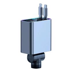 HELLOLEIBOO 车载充电器伸缩线超级快充一拖二点烟器120w适用苹果华为小米