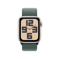 国家补贴：苹果 Apple Watch SE 2024款 智能手表 40mm GPS版 星光色铝金属表壳 湖绿色回环式运动表带