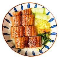 日式蒲烧鳗鱼新鲜碳烤鳗鱼饭鲜活河鳗加热即食鳗鱼500g整条可商用