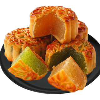 麦巢迷你多口味水果味月饼广式糕点点心零食散装中秋单独包装茶饼凤梨 水蜜桃味月饼2斤