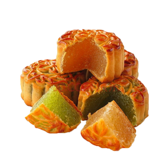 麦巢迷你多口味水果味月饼广式糕点点心零食散装中秋单独包装茶饼凤梨 水蜜桃味月饼2斤