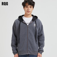 R.Q.G 卫衣外套男春秋季连帽夹克男士青少年拉链开衫加绒休闲新款