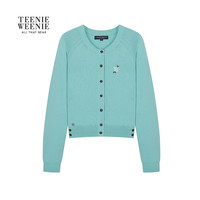 TeenieWeenie小熊女装毛衣2025秋季简约休闲柔软舒适针织开衫 A-薄荷色 170/L