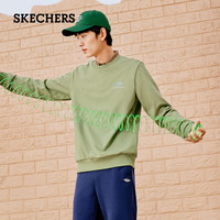 斯凯奇(Skechers)男女同款针织圆领卫衣L323U122 铬绿色/01MX L