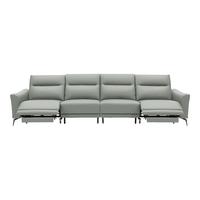  顾家家居 KUKA  智惠系列 90.DK.6055E 零靠墙高脚沙发 四人位2电动 晨雾绿