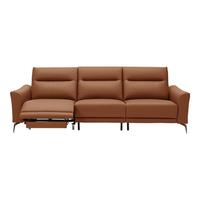  顾家家居 KUKA  智惠系列 90.DK.6055E 零靠墙高脚沙发 三人位右电动 落日橙