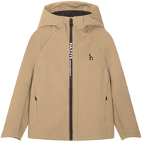 哈吉斯（HAZZYS）品牌童装男童外套秋防风耐穿微弹保暖时尚休闲帅气夹克 燕麦卡其 145