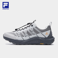 FILA斐乐雪狼2+户外跑鞋男鞋2025冬季越野跑鞋徒步运动鞋 黄昏灰/野鸽灰-DW 39