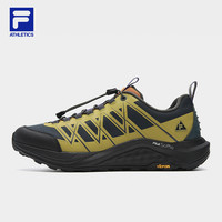 FILA斐乐雪狼2+户外跑鞋男鞋2025冬季越野跑鞋徒步运动鞋 鳄梨油绿/魔幻森林蓝-AM 39