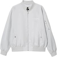 杰克·琼斯（JACK&JONES）25年男装秋季外套男棒球服潮酷飞行员夹克休闲宽松长袖黑色上衣 C41冰川灰 M （175）