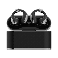 BUTTONS CLIP 耳夹式蓝牙耳机 小银砖 开放式AI骨传导无线运动耳挂 通话降噪耳麦黑银色 高端