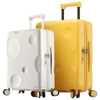 卡拉羊芝士行李箱20登机箱女防刮耐磨拉杆箱男轻便大容量旅行箱