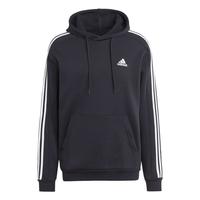 adidas休闲加绒加厚连帽卫衣套头衫男装秋冬阿迪达斯轻运动 黑色   M  