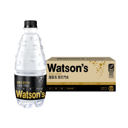 watsons 屈臣氏 原味无糖苏打水0糖0卡0脂含汽苏打饮料380mL*18瓶装整箱春季出游
