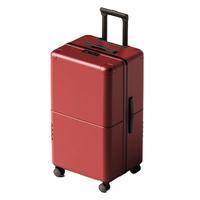 cece大容量加厚结实耐用行李箱女皮箱拉杆箱旅行箱登机箱子男 山茶红 20寸-常规箱型(可登机)