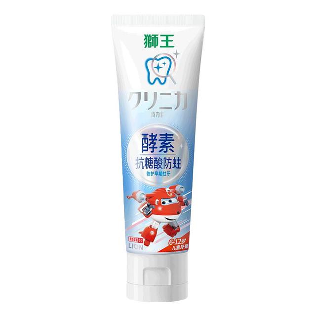狮王 酵素抗糖防酸蛀 儿童牙膏  6-12岁 草莓味60g 60g