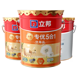 立邦 乳胶漆专优五合一墙漆净味环保防霉家用室内乳胶漆无添加墙面漆 [专优五合一] 54L套装(2面1底