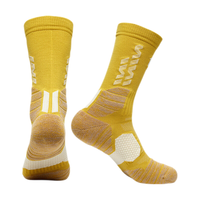 阿格莱德专业男女登山袜徒步旅行袜跑步排湿透气保护脚踝耐磨2双装夏季 L-橄榄黄2双 夏季