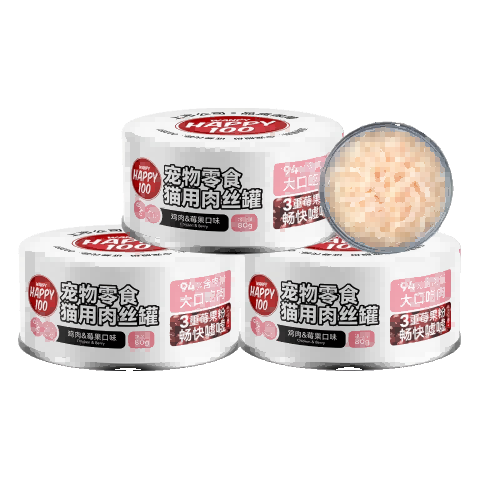 顽皮 果饭儿猫罐头 鸡肉莓果 80g*3 试吃装