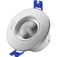 欧普(OPPLE)LED嵌入铝材射灯无可视频闪射灯 铂钻系列金属款 4W白色暖白光