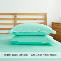 恬梦家纺老粗布枕套 枕头套一对装 成人48x74cm纯棉加厚单人枕用