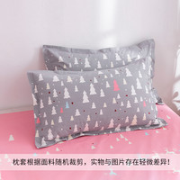 恬梦家纺老粗布枕套 枕头套一对装 成人48x74cm纯棉加厚单人枕用