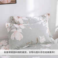 恬梦家纺老粗布枕套 枕头套一对装 成人48x74cm纯棉加厚单人枕用