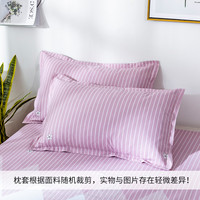 恬梦家纺老粗布枕套 枕头套一对装 成人48x74cm纯棉加厚单人枕用