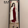 欧迪惠御姐裙显瘦红色吊带连衣裙2025春季法式针织开衫女装套装裙子 米白色针织开衫 S