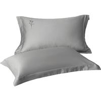 百丽丝水星家纺纯棉枕头套单件60支长绒棉全棉对枕套 全棉枕套枕巾 【60S长绒棉】花语时光-青