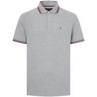 Tommy Hilfiger【轻柔感】夏季男装透气珠地网眼短袖T恤镶边翻领POLOJ9195 XL (:165-180斤) 【合身百搭】雾空灰色P7A
