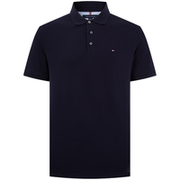 Tommy Hilfiger【轻柔感】夏男珠地网眼商务纯色修身短袖T恤翻领POLO M (:135-150斤) 【纯色修身】深海藏青CJM