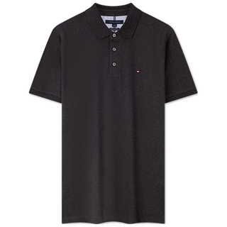 TOMMY HILFIGER 珠地网眼修身 POLO衫 石墨深灰 L