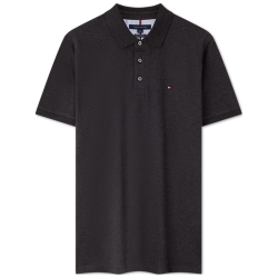 TOMMY HILFIGER 珠地网眼修身 POLO衫 石墨深灰 L